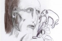 “Santo che evoca, mentre l’elefante lo ascolta…”